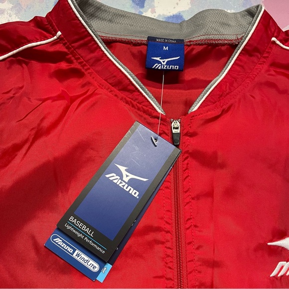 MIZUNO WindLite Lightweight Baseball Performance Red Shirt Size Medium A11 - Picture 3 of 6